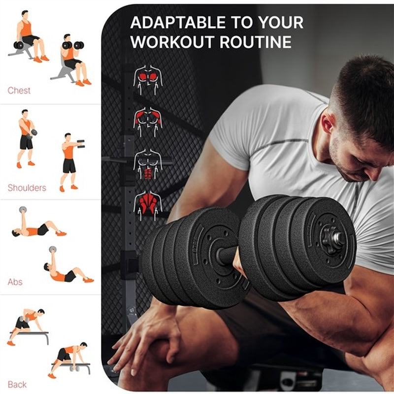 Dumbbell Set 66 LB Adjustable Weight Set for Men & Women Body Building Training
