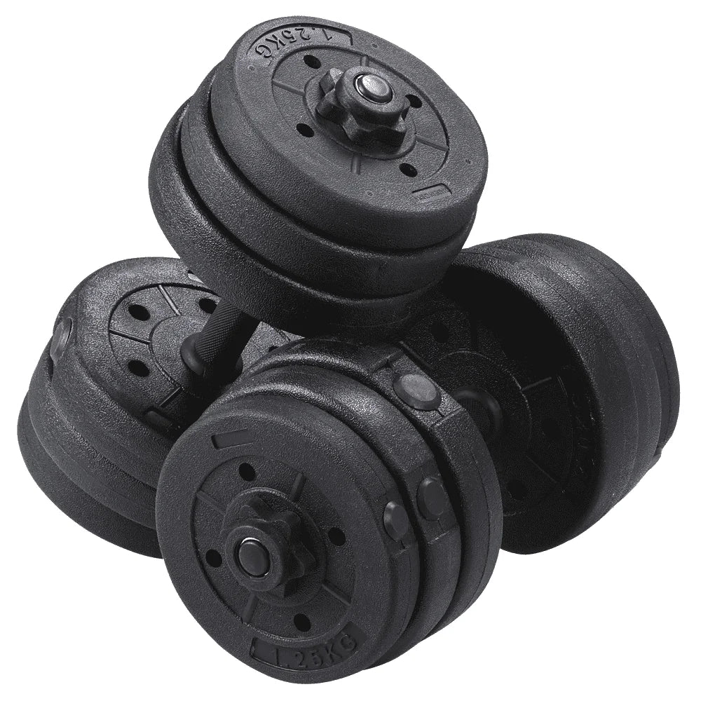 44 Lb Adjustable Dumbbell Weight Set Body Building Training Home Dumbbell, Black