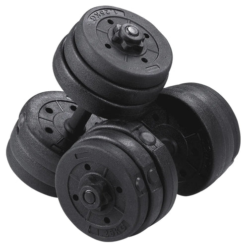 44 Lb Adjustable Dumbbell Weight Set Body Building Training Home Dumbbell, Black
