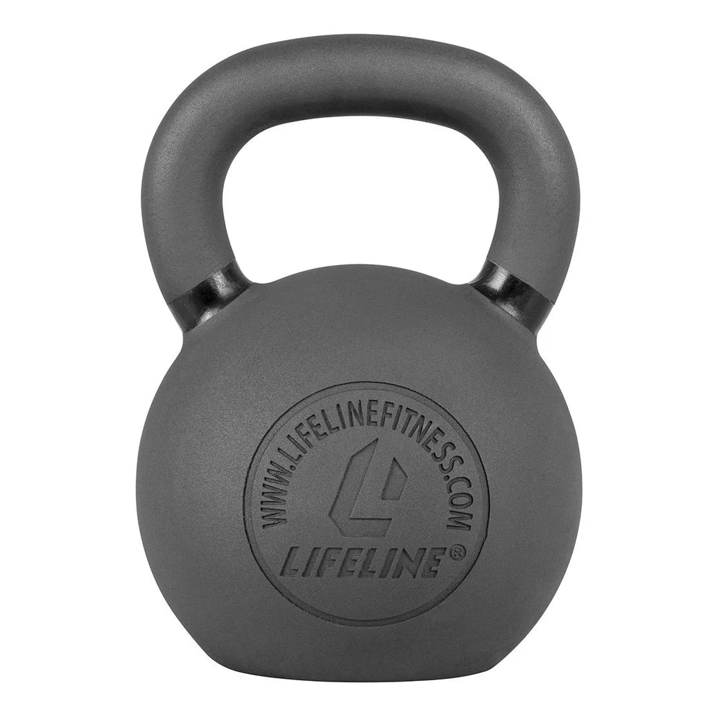 80 Lb Cast Iron Single Black Kettlebell