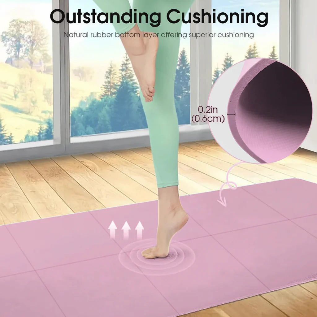 Premium Non-Slip Yoga Mat - Extra Thick Exercise Mat for Yoga, Pilates & Home Workouts
