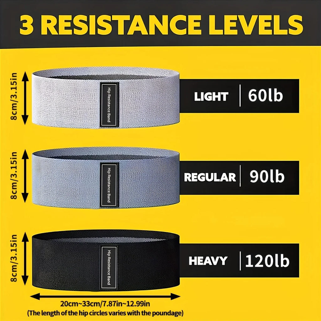 3Pcs Yoga Pilates Strength Training Elastic Resistance Bands for Legs and Butt Urable Fitness for Home Workouts, Yoga, Pilates