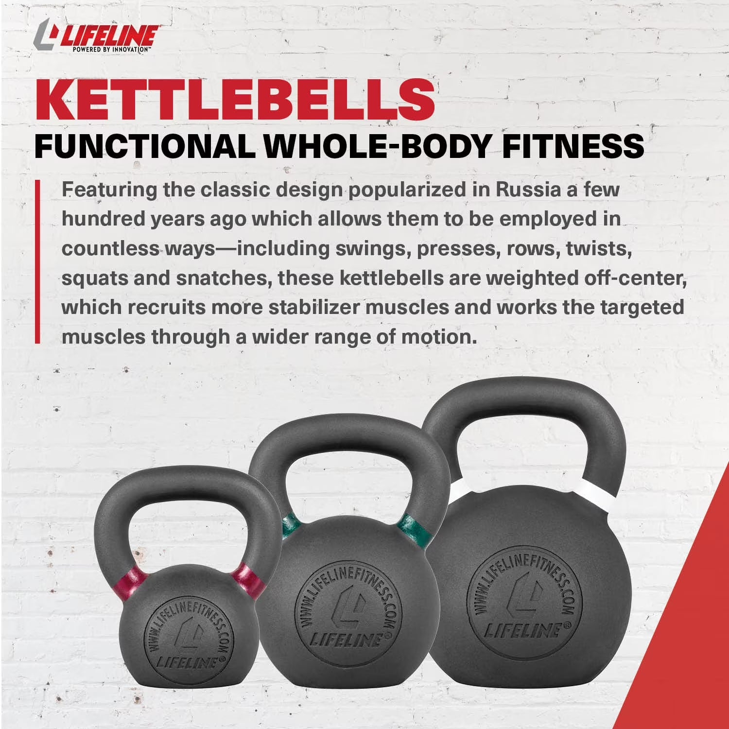80 Lb Cast Iron Single Black Kettlebell