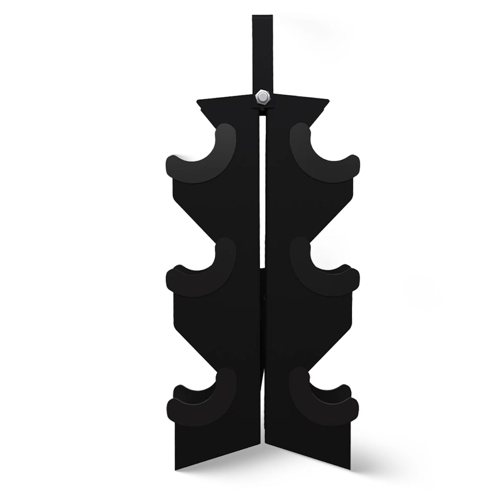 60 Lb Rubber Coated Iron Dumbbell Hex Weights Set with A-Frame Rack, Black