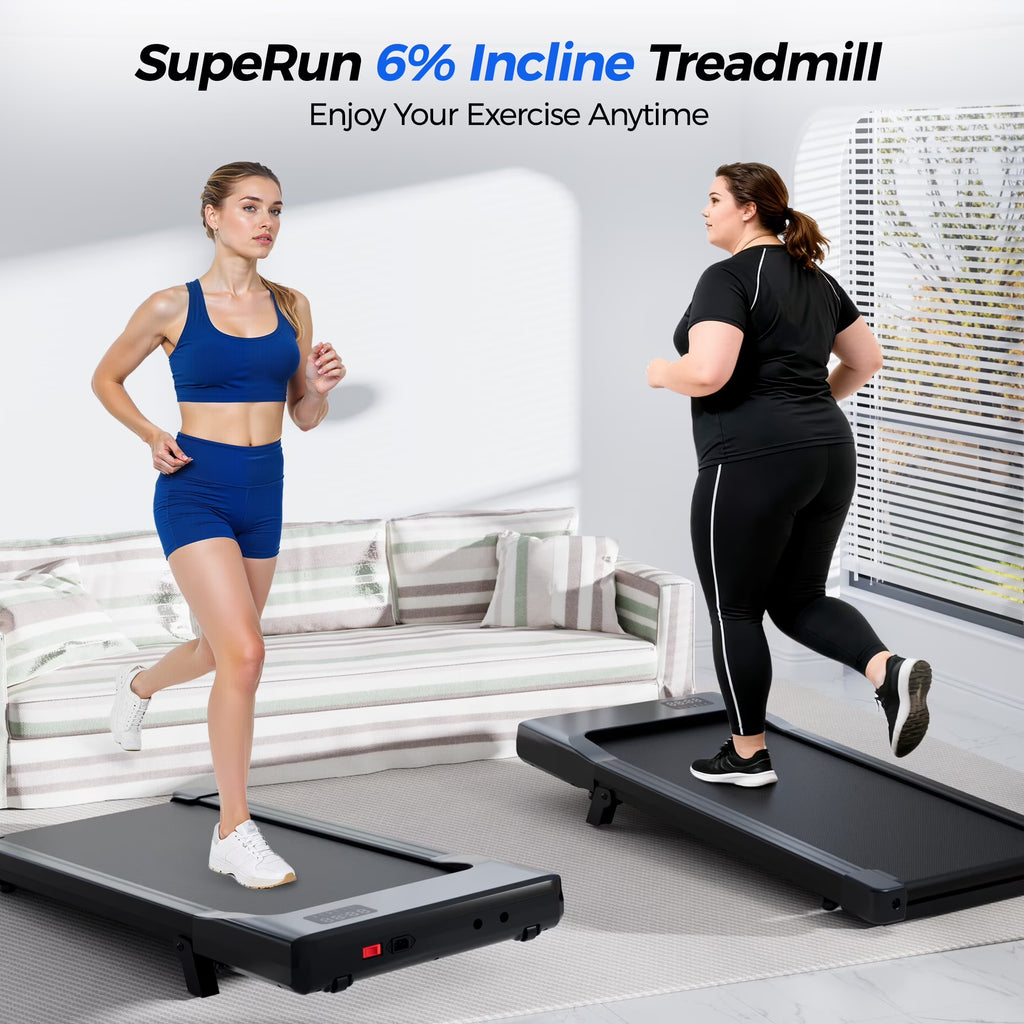 6% Walking Pad with Incline,No-Assembly Walking Pad Treadmill with APP and Remote Control,Led Display,2.5 HP Quiet under Desk Treadmills,300 Lbs Capacity
