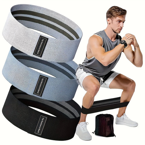3Pcs Yoga Pilates Strength Training Elastic Resistance Bands for Legs and Butt Urable Fitness for Home Workouts, Yoga, Pilates