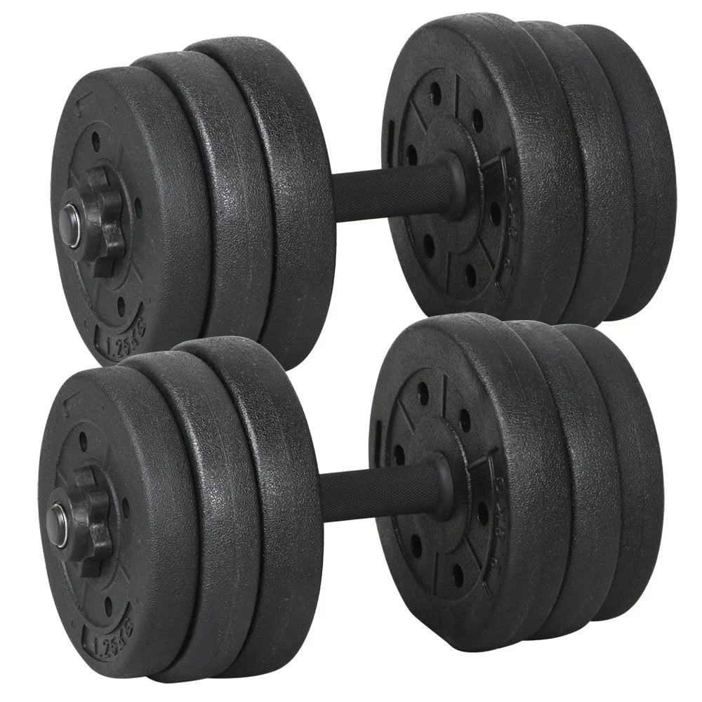 44 Lb Adjustable Dumbbell Weight Set Body Building Training Home Dumbbell, Black