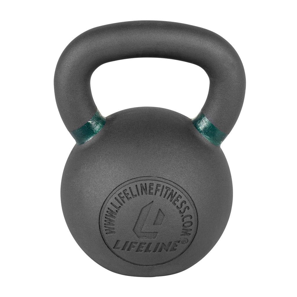 80 Lb Cast Iron Single Black Kettlebell