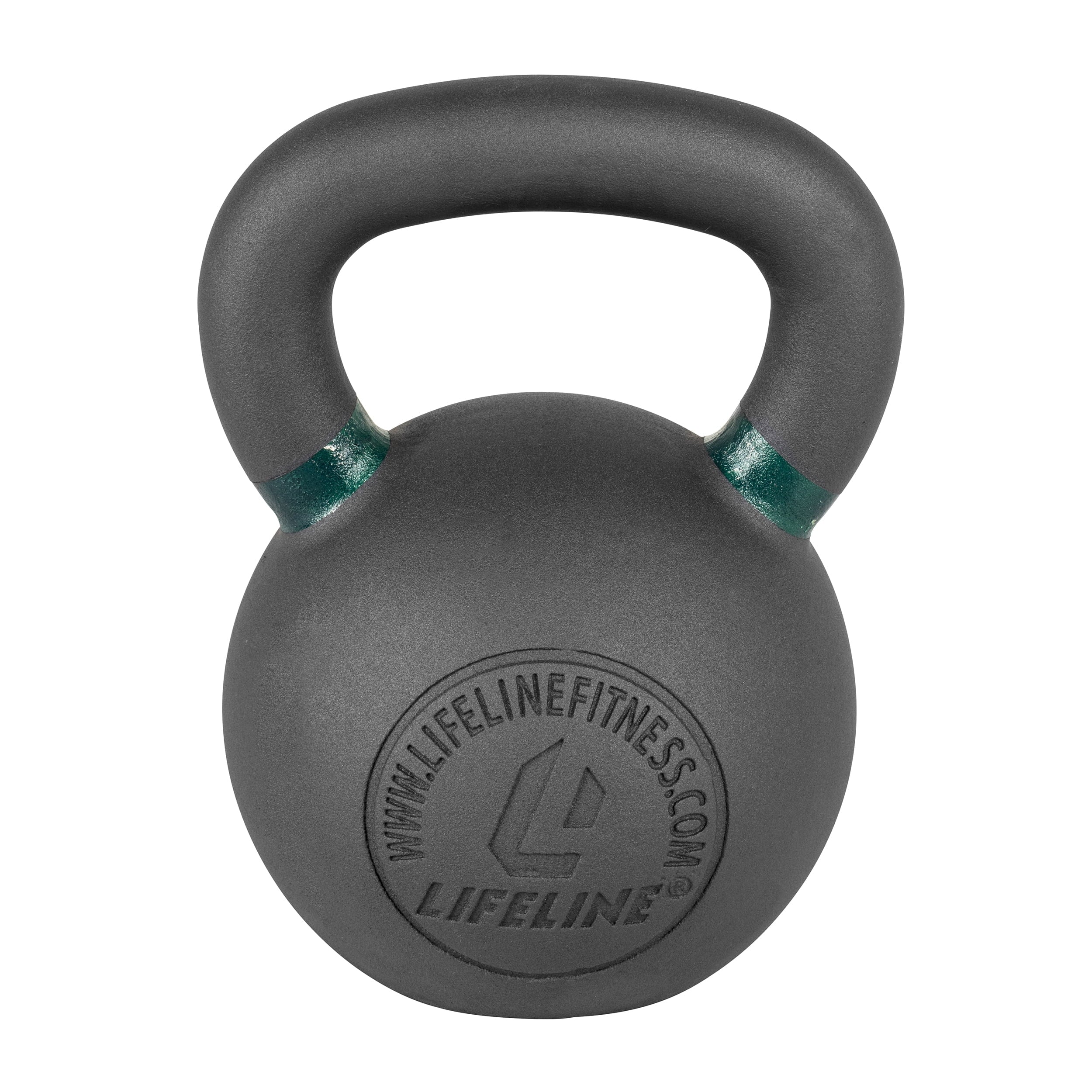 80 Lb Cast Iron Single Black Kettlebell