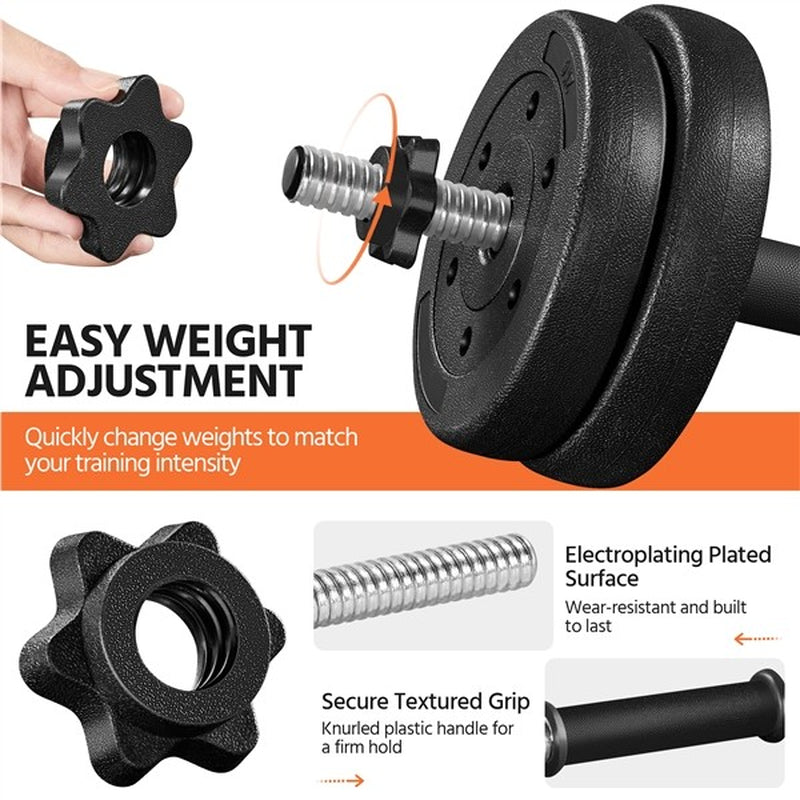 Dumbbell Set 66 LB Adjustable Weight Set for Men & Women Body Building Training