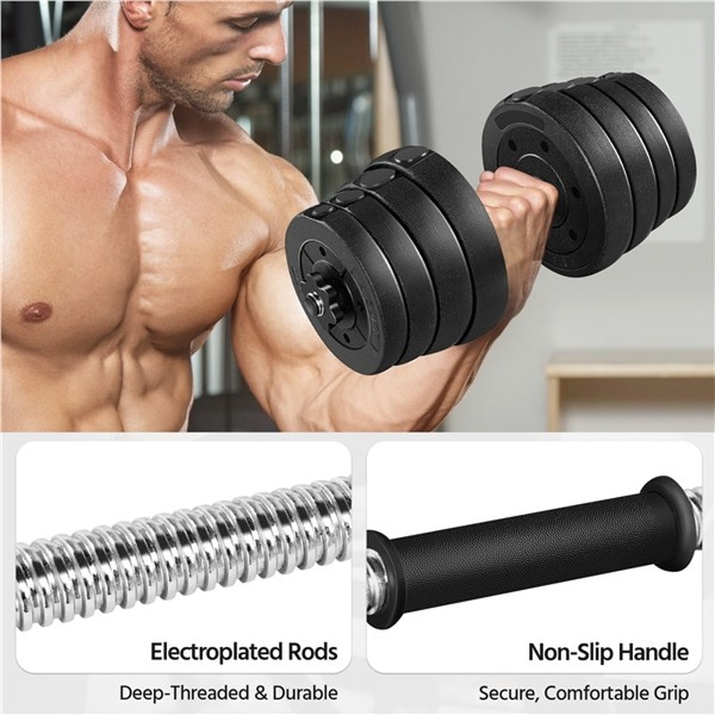Dumbbell Set 66 LB Adjustable Weight Set for Men & Women Body Building Training