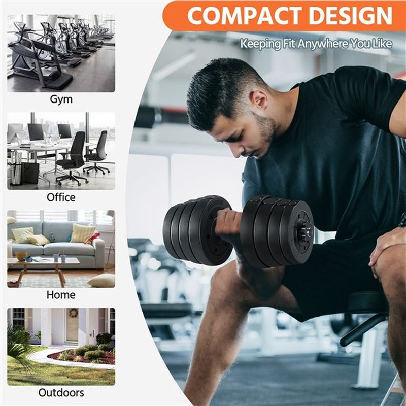 Dumbbell Set 66 LB Adjustable Weight Set for Men & Women Body Building Training