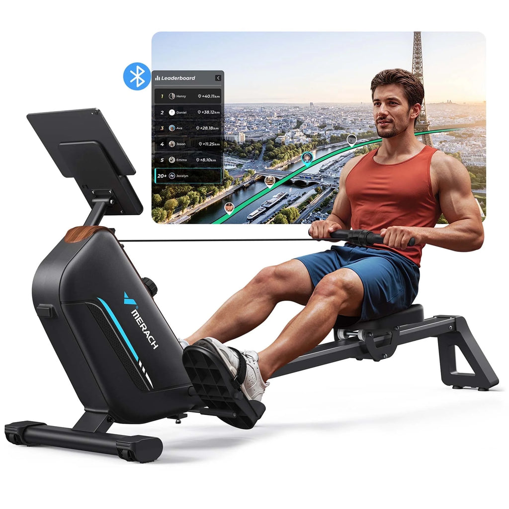 Home Rowing Machine | 12 Adjustable Resistance | Digital Monitor | Seat Cushion