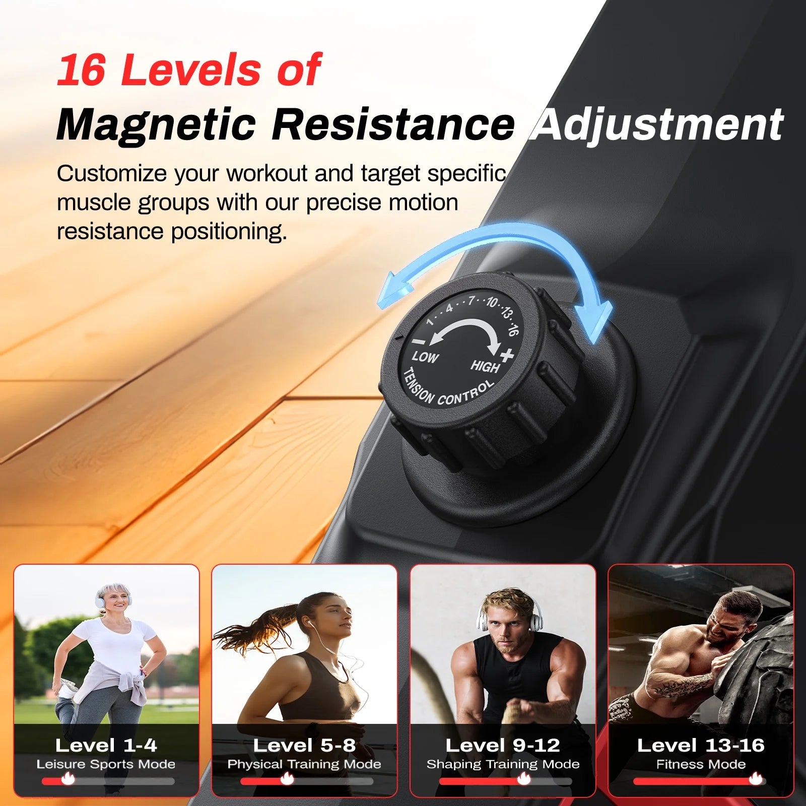 Foldable Magnetic Rowing Machine – 350 LBS Weight Capacity